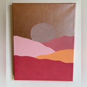 Hand Painted Mountain Landscape Canvas Art / Wall Art / Wall Decor